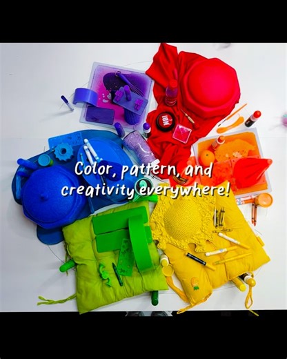 Creative Roots Atelier on Instagram: "🌈🎨 Color was the star of Studio Sprouts this week! We talked about primary and secondary colors, created a color wheel chart, and then turned learning into movement by building a giant color wheel with objects we found around the Atelier. After that, we learned about Alma Thomas and created our own Alma Thomas–inspired mosaics using cut-and-paste magazine collages. So much color, pattern, and joyful experimenting! Hands-on learning, art history, movement, 