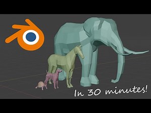 Blender 3D- How to make 4 low poly animals under 30mins!