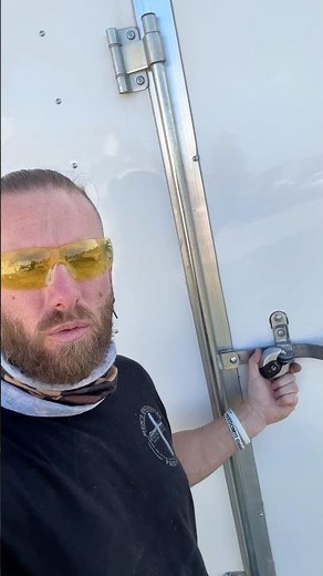 ￼Quickest way to get into your trailer if you lost the key to your lock! #lock #lost key.?
