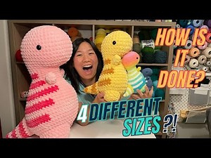 How I Crochet Dinosaurs in FOUR Different Sizes!