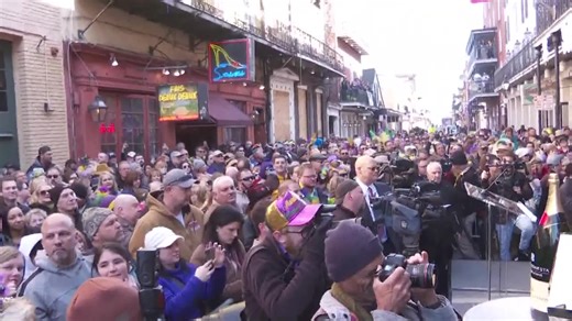 The annual "Greasing of the Poles" started as a way to keep people from trying to climb up poles to get to the balconies of hotels in the French Quarter. It's now pretty much a contest to see who can 'grease the poles' in the most suggestive manner. | WWLTV