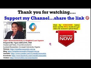 (Stata16): Heteroskedasticity and Weighted (Generalised) Least Squares #gls #wls #ols #weights