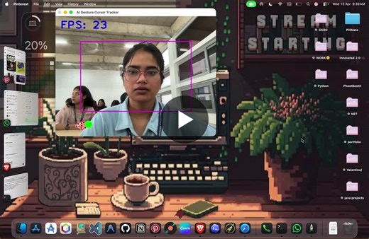 #python #computervision #opencv #mediapipe #techprojects #studentdeveloper #bca #innovation #hci | Jayanti Gautam