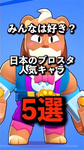 Top 5 Most Popular Brawl Stars Characters in Japan #brawlstars #BrawlStars