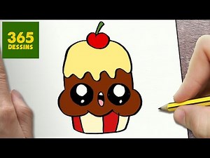 COMMENT DESSINER CUPCAKE KAWAII ÉTAPE PAR ÉTAPE – Dessins kawaii facile