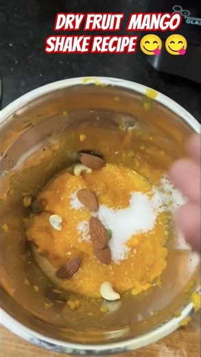 dry fruit mango shake recipe 😋😋