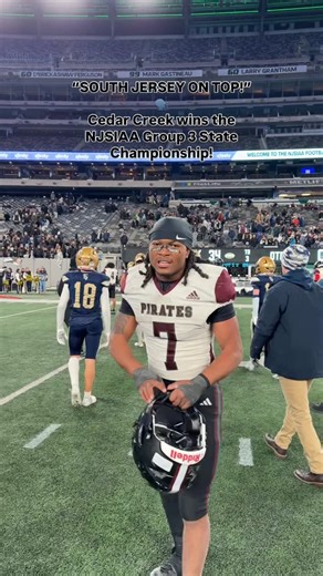 NJ High School Sports on Instagram: "“SOUTH JERSEY ON TOP!” 🗣️ Cedar Creek asserts their dominance and defeats Old Tappan 34-7 in the NJSIAA Group 3 State Championship!"