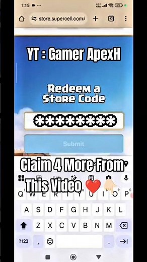 Clash Of Clans Supercell Store New Redeem Code (Free Gems) 🥶🗿||#shorts#coc#clashofclans