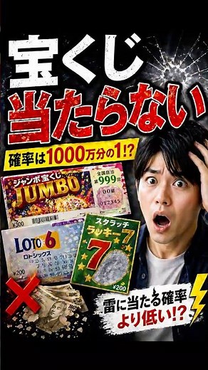 お金の知識貯金箱#44 宝くじ、当たる確率知ってる？ #お金の勉強 #お金 #お金を増やす