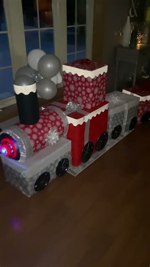 DIY homemade Train made from boxes