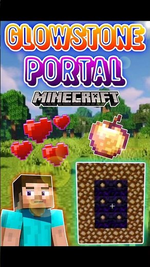 GLOWSTONE PORTAL 🚀👍. | #shorts #minecraft #build #buildhack #glowstone #portal