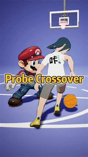 Just A probe step followed a behind-the-back dribble can get you past the defender.#basketballtraining #3d