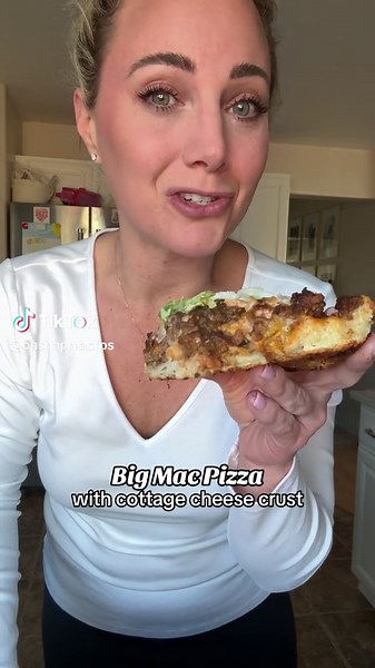 High-Protein Big Mac Pizza with Cottage Cheese Crust Recipe