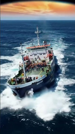 Incredible Ship Stability Test at Full Turn! #engineering