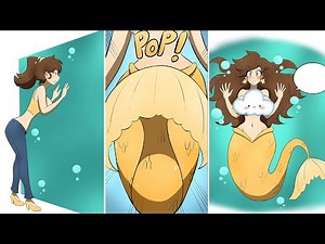 Girl Gets Turned into Mermaid in Public Aquarium! | TG TF Comic Dub 52