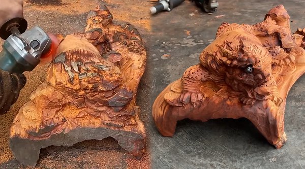 The Creative Process Behind Red Wood Tree Sculptures