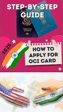How to Apply for OCI Card – Step-by-Step Guide #oci #ocicard #india #shorts #short