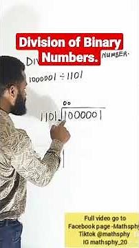 Division of binary numbers. Binary number division.