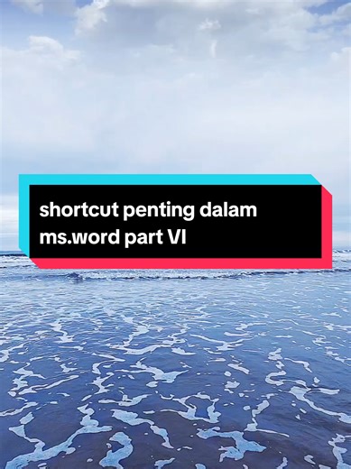 shortcut penting dalam ms.word part VII #tutorial #laptop