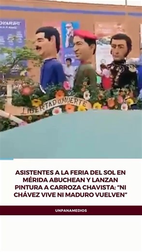 Venezolanos en Argentina | Medio Digital | Durante las Ferias del Sol en Mérida, Venezuela, una carroza con imágenes de Maduro, Chávez y Bolívar generó un fuerte rechazo entre los... | Instagram
