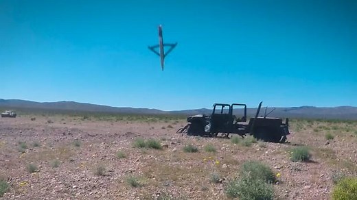 F-16 Drops GBU-39 Small Diameter Bomb on Target