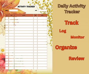Activity Tracker for Daily Activities Daily Task Planner Daily Progress Tracker Activity Log Task Improve Daily Progress Editable Tracker. - Etsy UK