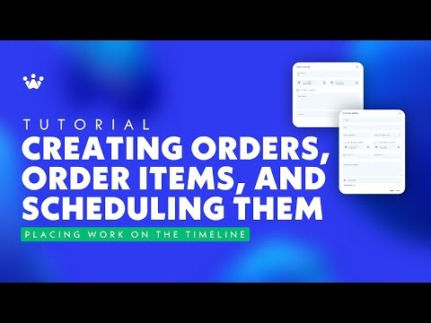 Creating Orders, Order items, and sending them to Production Scheduling