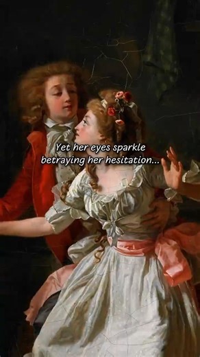 Rococo Flirt: She Reaches for the Rose – 18th Century Romance Art History Masterpiece