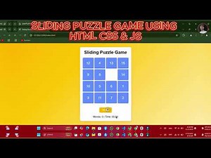 Build a Sliding Puzzle Game with HTML, CSS & JavaScript | Step-by-Step Tutorial | Farhan Code Corner