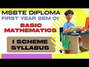 Basic mathematics syllabus/ first year diploma semester 01/MSBTE Diploma