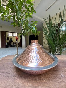 Handmade Moroccan Copper Tagine – Traditional Arabic Cookware, Vintage Artisanal Tagine, Authentic Brass Pot for Slow Cooking, Kitchen Decor - Etsy