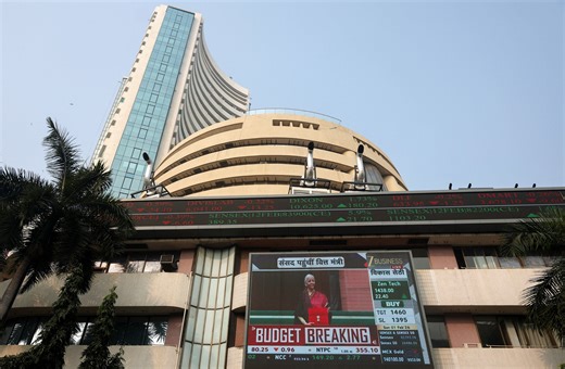 Indian shares sink on budget day as derivatives tax hike, lack of foreign flow measures weigh