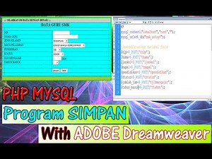 PHP Mysql | Membuat Progam Simpan, with Adobe Dreamweaver