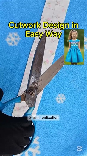 Zigzag Cutwork Easy Tutorial👌💝 #tutorial #zigzag #shortsfeed #fashion #diy #support #new #tips #hack