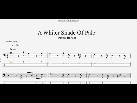Procol Harum - A Whiter Shade Of Pale (bass tab)