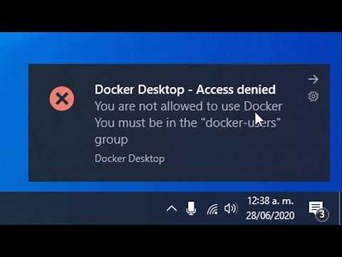 Solución "You are not allowed to use docker you must be in the docker-users group" Docker error!