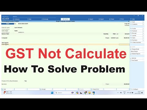 GST amount not calculate in tally | GST auto Calculation problem in tally prime |tax amount not show