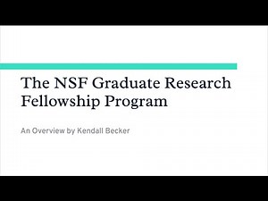 An Overview of the NSF Graduate Research Fellowship Program