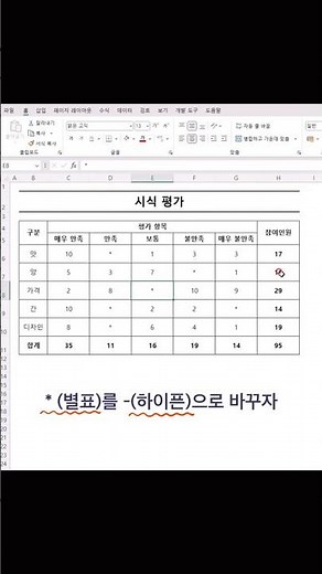 엑셀에서 별표를 하이픈으로 바꾸기 #엑셀초보 #excel #엑셀강의 #업무스킬