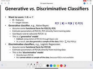 Logistic Regression: Generative vs. Discriminative Classifiers