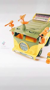 🐢🚐 Check out the Teenage Mutant Ninja Turtles Party Wagon – a blast from the past! 🕹️ One of the most iconic toys in the TMNT lineup, brought to you by Playmates. 🤩 Between 1988 and 1997, Playmates created over 400 figures, plus a ton of awesome vehicles and playsets. 💰 They raked in a staggering US$1.1 billion in toy sales over four years, ranking them as the third best-selling toy figures ever at the time! 😱 Just behind GI Joe and Star Wars. 💥 📺 Influenced by the success of He-Man, G.I