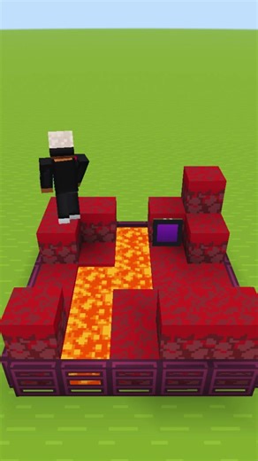 Construindo o MINI BIOMA do NETHER! #minecraft #minecraftbuilding