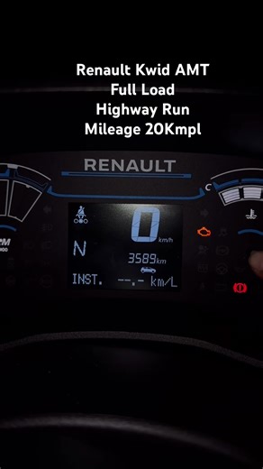 Kwid AMT Mileage Test 20kmpl
