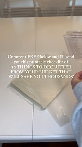 30K views · 105 comments | Comment FREE below and I’ll send you this FREE checklist of 50 things that you can declutter from your budget TODAY that could save you thousands of dollars a year  | That Minimalist Mom | Facebook