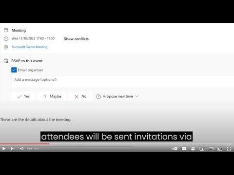 Accepting a meeting invite in Teams