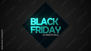 Black Friday 4K. (Premium and Luxury Banner) Sign and symbols . For Black Friday sale 2021 Version.