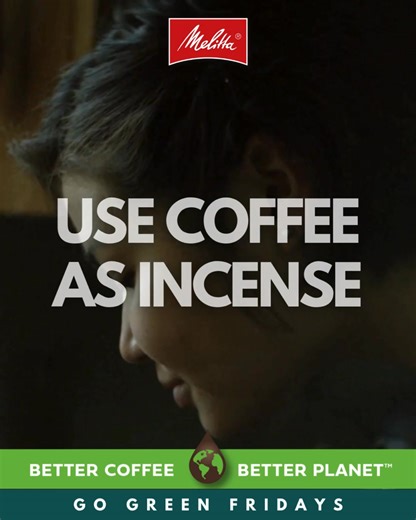 Save some of those used coffee grounds from the compost and use it as natural incense! After brewing your perfect cup, transform them into a cozy, aromatic incense that fills your space with warm, comforting vibes! ☕🔥🌿 | Melitta USA