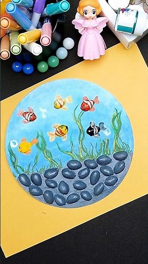 How to Make a Pista Shell Aquarium | DIY Art & Craft