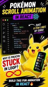 Why This Pikachu Can’t Stop Scrolling 😵‍💫 (React Trick)