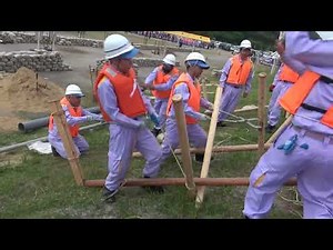 水防工法_杭打積み土のう工